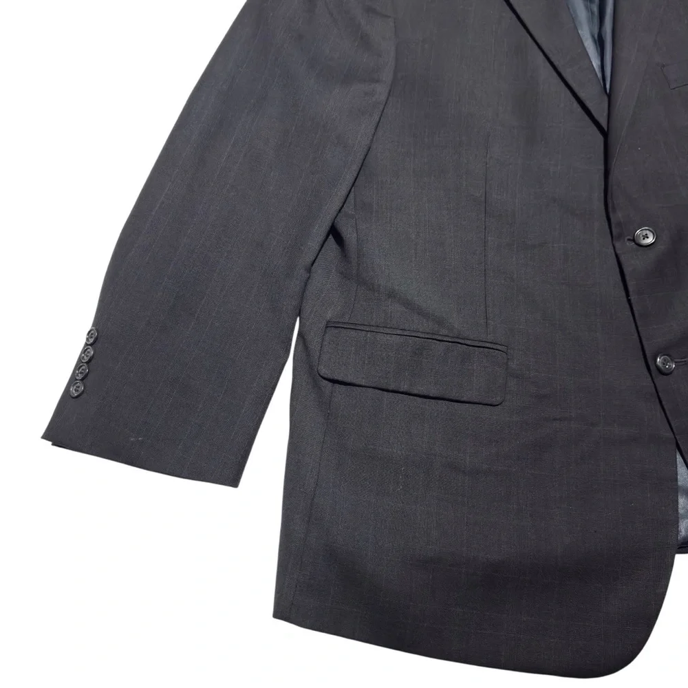 Pre-Owned Geoferey Beene Navy Blue Wool Suit Jacket 48R M302
